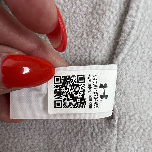 Under Armour Women’s UA Around Town Beanie Knit Cream Fleece Lined Warm OSFM - Picture 12 of 13